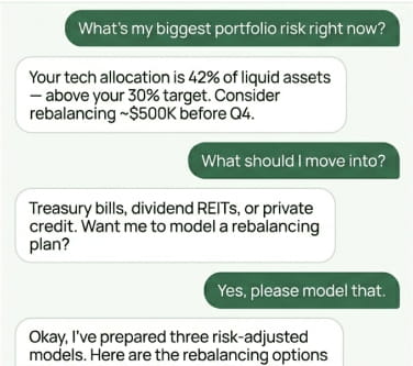 Personal CFO chat interface